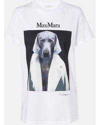 Max Mara - Cipria Printed Cotton Jersey T-shirt - Lyst