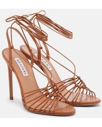 Aquazzura - Ritmo Leather Sandals - Lyst