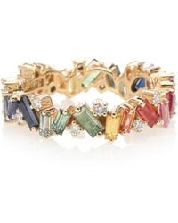 Suzanne Kalan Rainbow Frenzy 18kt Gold, Diamond And Sapphire Ring - Multicolour