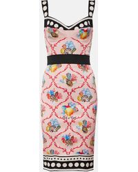 Dolce & Gabbana - Capri Printed Silk-blend Minidress - Lyst
