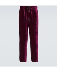 Dries Van Noten - Velvet Sweatpants - Lyst