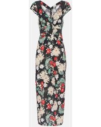RIXO London - Vestido Midi Carey De Algodon Floral - Lyst