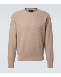Brioni - Pullover Aus Baumwolle, Seide Und Kaschmir - Lyst