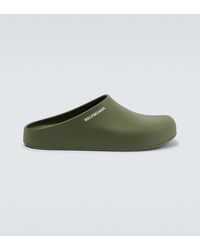 Balenciaga Slippers Pool aus Gummi - Grün