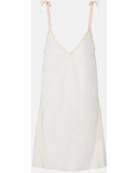 Posse - Alma Lace-Trimmed Cotton Minidress - Lyst
