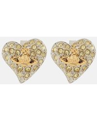 Vivienne Westwood - Heart Embellished Earrings - Lyst
