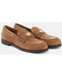 Miu Miu - Loafers Aus Veloursleder - Lyst