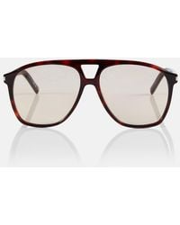 Saint Laurent - Sl 596 Aviator Sunglasses - Lyst