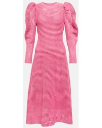 Ulla Johnson - Vestido midi Marlena de punto - Lyst