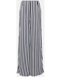 STAUD - Luke Striped Wide-Leg Pants - Lyst