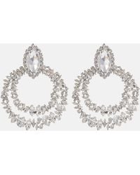 Saint Laurent - Crystal-embellished Clip-on Earrings - Lyst