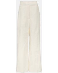 Khaite - Banton Low-rise Cotton Wide-leg Pants - Lyst