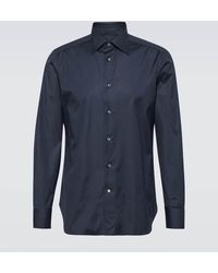 Zegna - Camisa oxford de algodon - Lyst