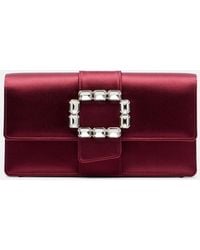 Manolo Blahnik - Maycapjou Embellished Satin Clutch - Lyst