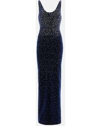 Alex Perry - Vestido De Fiesta Singlet De Terciopelo Con Cristales - Lyst