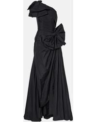 Elie Saab - Bow-Detail One-Shoulder Taffeta Gown - Lyst