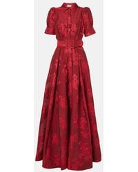 Rebecca Vallance - Henrietta Belted Brocade Gown - Lyst