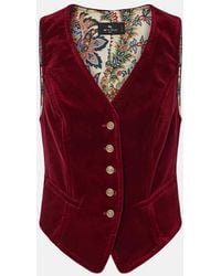 Etro - Cotton Velvet Vest - Lyst