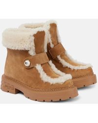 Jimmy Choo - Shea Shearling-Lined Suede Ankle Boots - Lyst