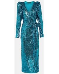 ROTATE BIRGER CHRISTENSEN - Wickelkleid Mit Pailletten - Lyst