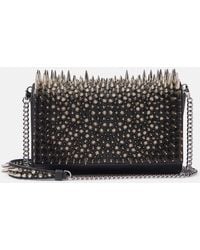 Christian Louboutin - Paloma Spiked Leather Clutch - Lyst
