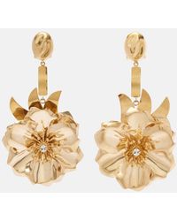 Miu Miu - Floral Crystal-Embellished Drop Earrings - Lyst