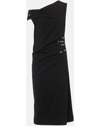 Dries Van Noten - Gathered Embellished Jersey Midi Dress - Lyst
