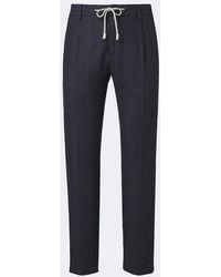 Eleventy - Wool, Cotton, And Cashmere Tapered Pants - Lyst