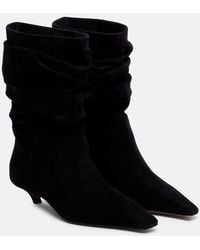 AMINA MUADDI - Ankle Boots Jamie 25 Aus Veloursleder - Lyst