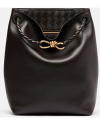 Bottega Veneta - Andiamo Small Leather Bucket Bag - Lyst