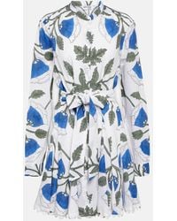 Juliet Dunn - Bedrucktes Hemdblusenkleid Aus Baumwolle - Lyst