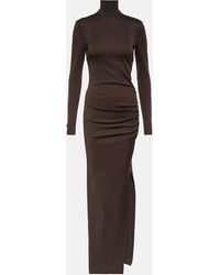 Dolce & Gabbana - Turtleneck Jersey Maxi Dress - Lyst