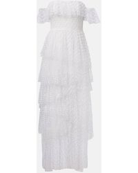 Alexandra Miro - Carmen Polka-Dot Tulle Maxi Dress - Lyst
