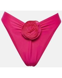 SAME - Rose Floral-Applique Bikini Bottoms - Lyst