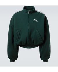 Balenciaga - Loop Sports Icon Fleece Bomber Jacket - Lyst