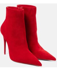 Christian Louboutin - Kate Max 100 Suede Ankle Boots - Lyst