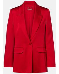 Max Mara - Satin Crepe Blazer - Lyst