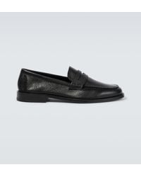 Manolo Blahnik - Perry Leather Penny Loafers - Lyst