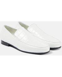 Totême - The Oval Croc-effect Leather Loafers - Lyst
