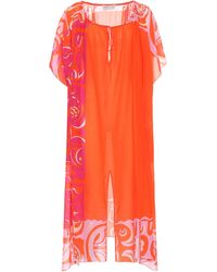 Emilio Pucci Kaftan aus Baumwolle und Seide - Orange
