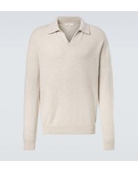 The Row - Leach Cashmere Polo Sweater - Lyst