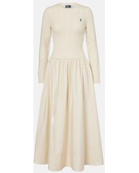 Polo Ralph Lauren - Cotton And Wool-Blend Maxi Dress - Lyst