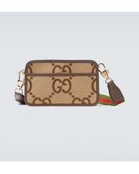 Gucci - Mini borsa a tracolla in tessuto Jumbo GG - Lyst