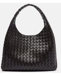 Bottega Veneta - Schultertasche Campana Large Aus Leder - Lyst
