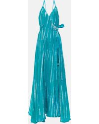 Anna Kosturova - Tie-Dye Silk Wrap Dress - Lyst