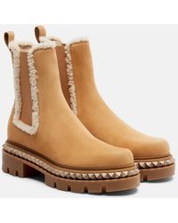 Christian Louboutin - St Emilia Studded Leather Chelsea Boots - Lyst