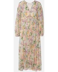 Zimmermann - Halliday Gathered Floral Maxi Dress - Lyst