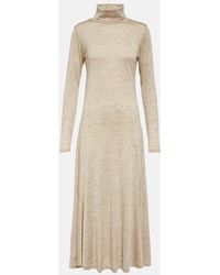 Polo Ralph Lauren - Wool-blend Jersey Midi Dress - Lyst
