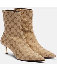Gucci - Ankle Boots Bombshell 55 Gg Aus Canvas - Lyst