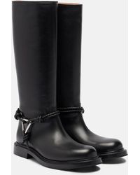 Bottega Veneta - James Leather Knee-High Boots - Lyst